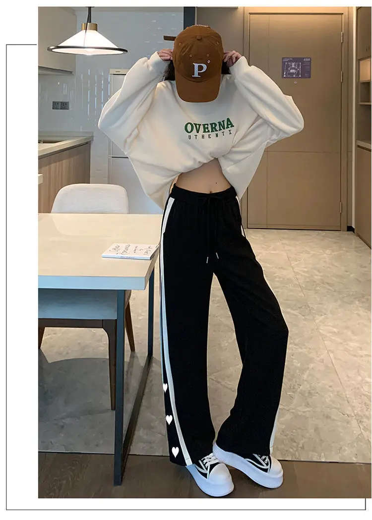 Черные брюки летние тонкие повседневные спортивные женские широкие с эластичным