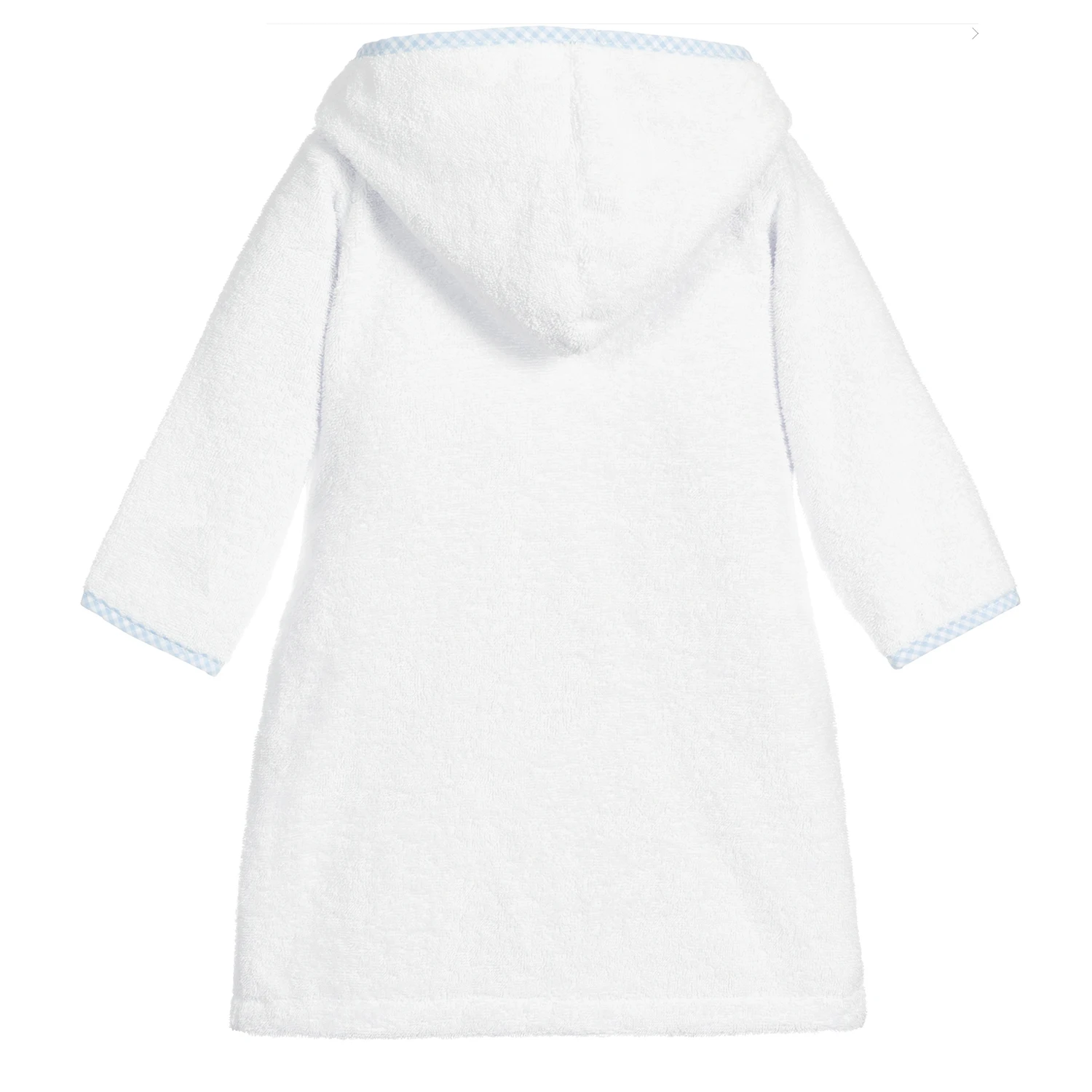 Monogram Bath Robe Boys Belt Cotton Terry Fabric Long Sleeve Button Up With Hat Gilrs Robe For Kids