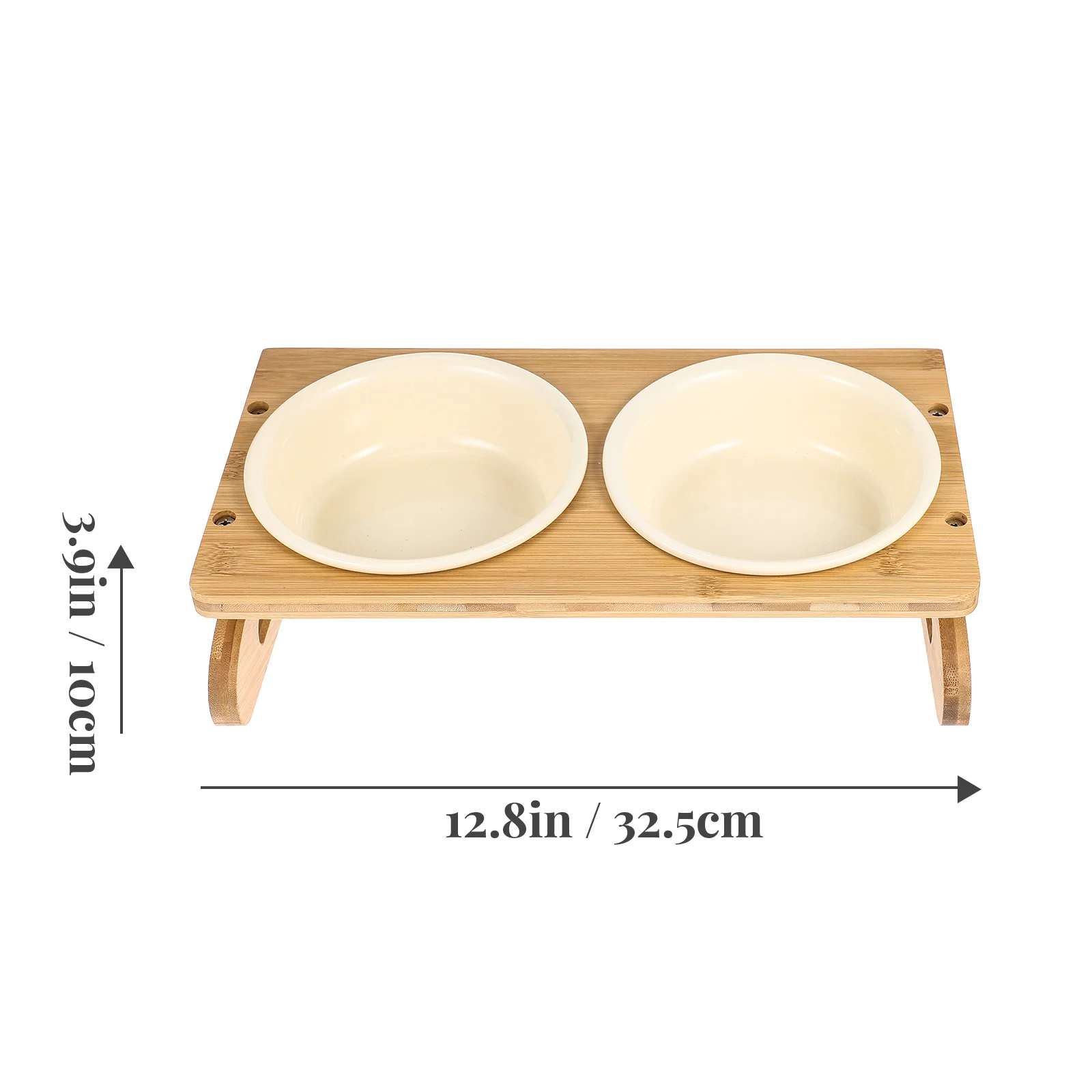 

Bowl Cat Pet Elevated Dog Bowls Feedingfeederstand Floor Ceramic Reusable Wood Tilted Raised Convenient Household Kitten Lovely