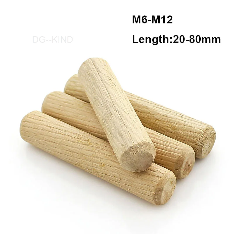 

Round wooden guide, wooden pin for crafts, furniture stick set m6 m8 m10 m12