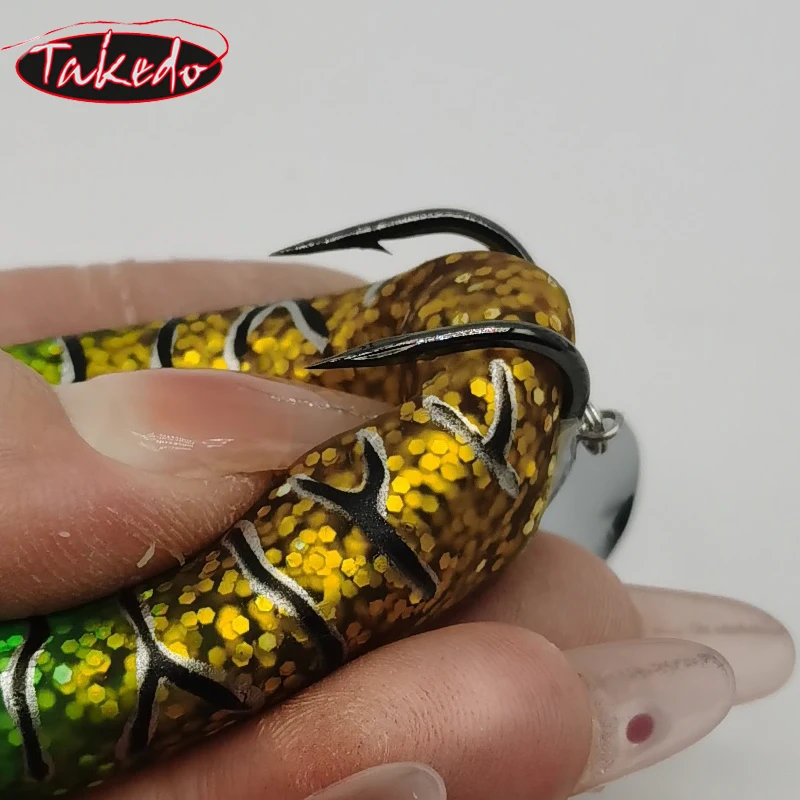 Фото Рыболовная приманка-лягушка TAKEDO LW029 ручной работы на окуня, рыболовная приманка-лягушка с мягким полым телом, приманка для ловли в верхней в... №3
