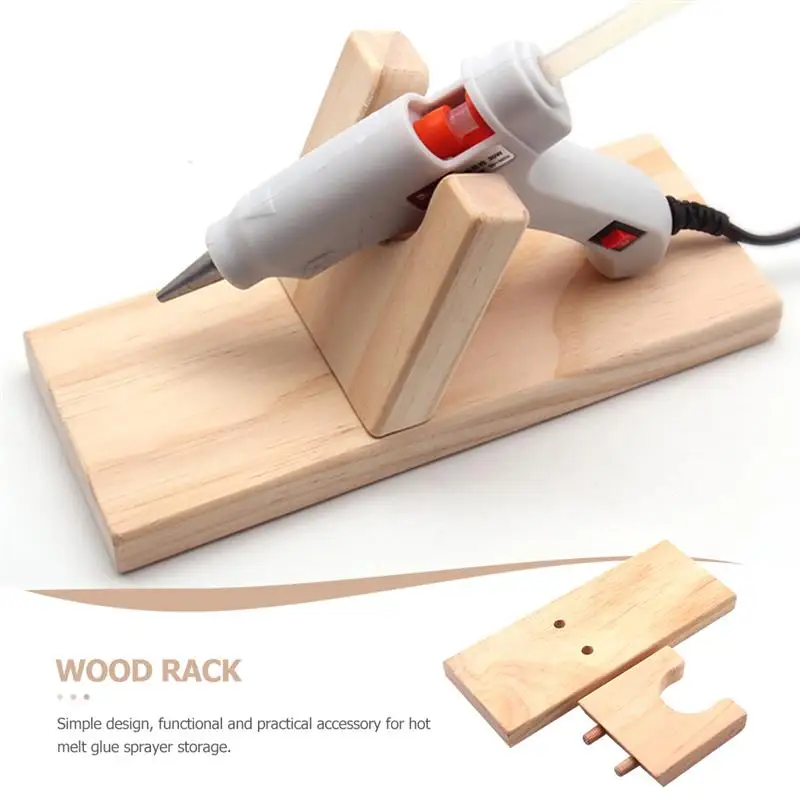 

Glue Hot Stand Holder Pen Sprayer Rack Bracket Wood Desktop Phone Sticks Organizer Dryer Hair Tablet Heating Support Caddy Mini