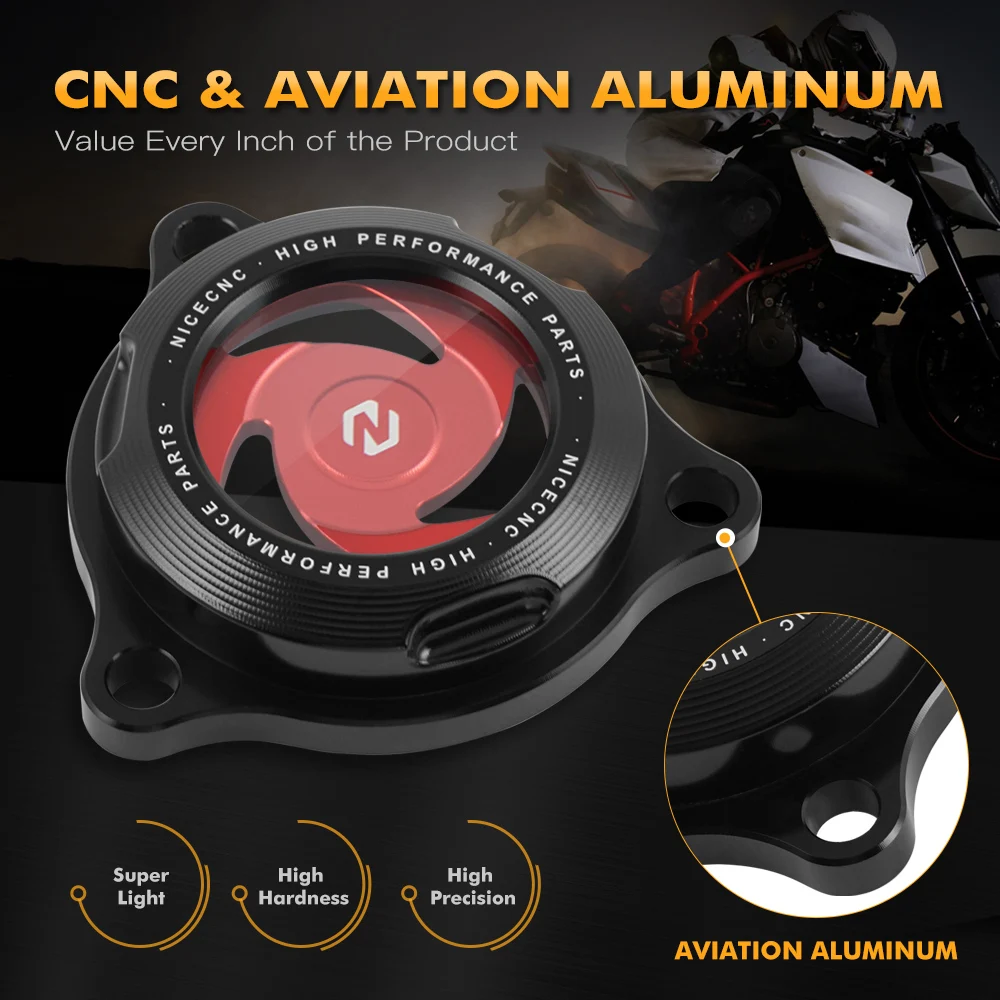 Защитная крышка масляного фильтра двигателя Clear Engine Oil Filter Cap Cover Guard от NiceCNC для Suzuki DR-Z 400 400E 400S 400SM DRZ400 DRZ400E DRZ400S DRZ400SM 2000-2022.