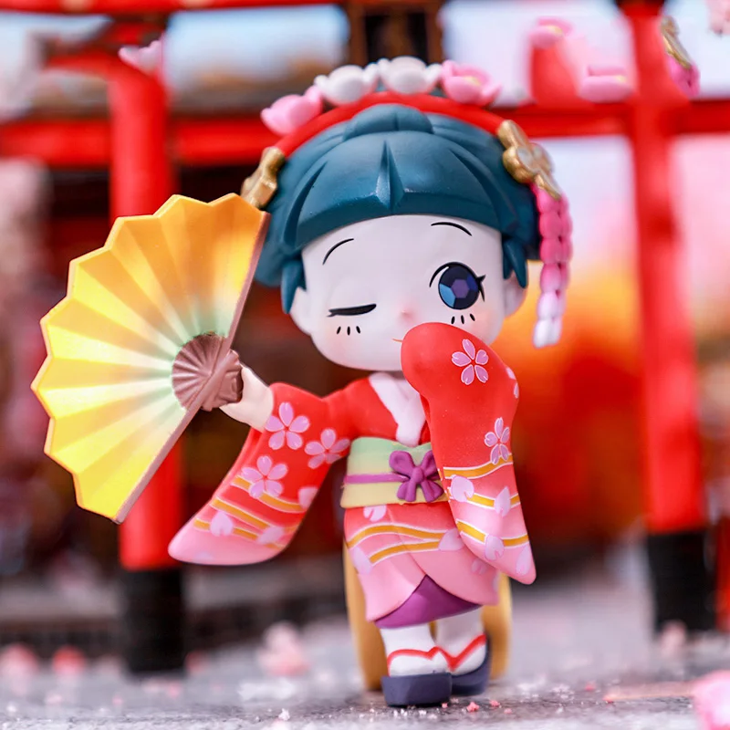 

Maggie Edo Street Theme Series Blind Box Guess Bag Mystery Box Toys Doll Cute Anime Figure Desktop Ornaments Gift Collection