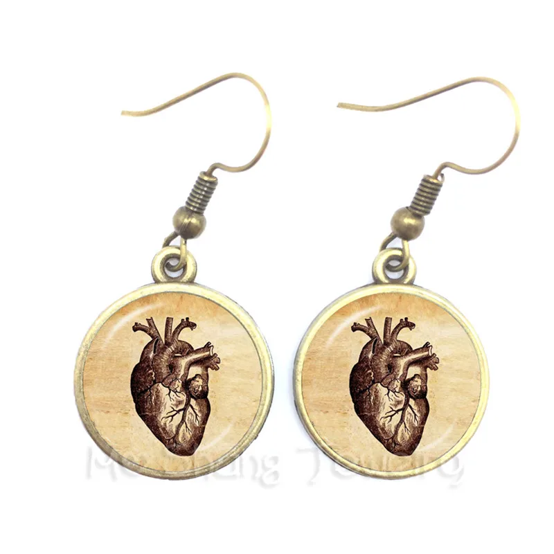 Фото Женские серьги-кабошоны из кабошона, в медицинском стиле №4