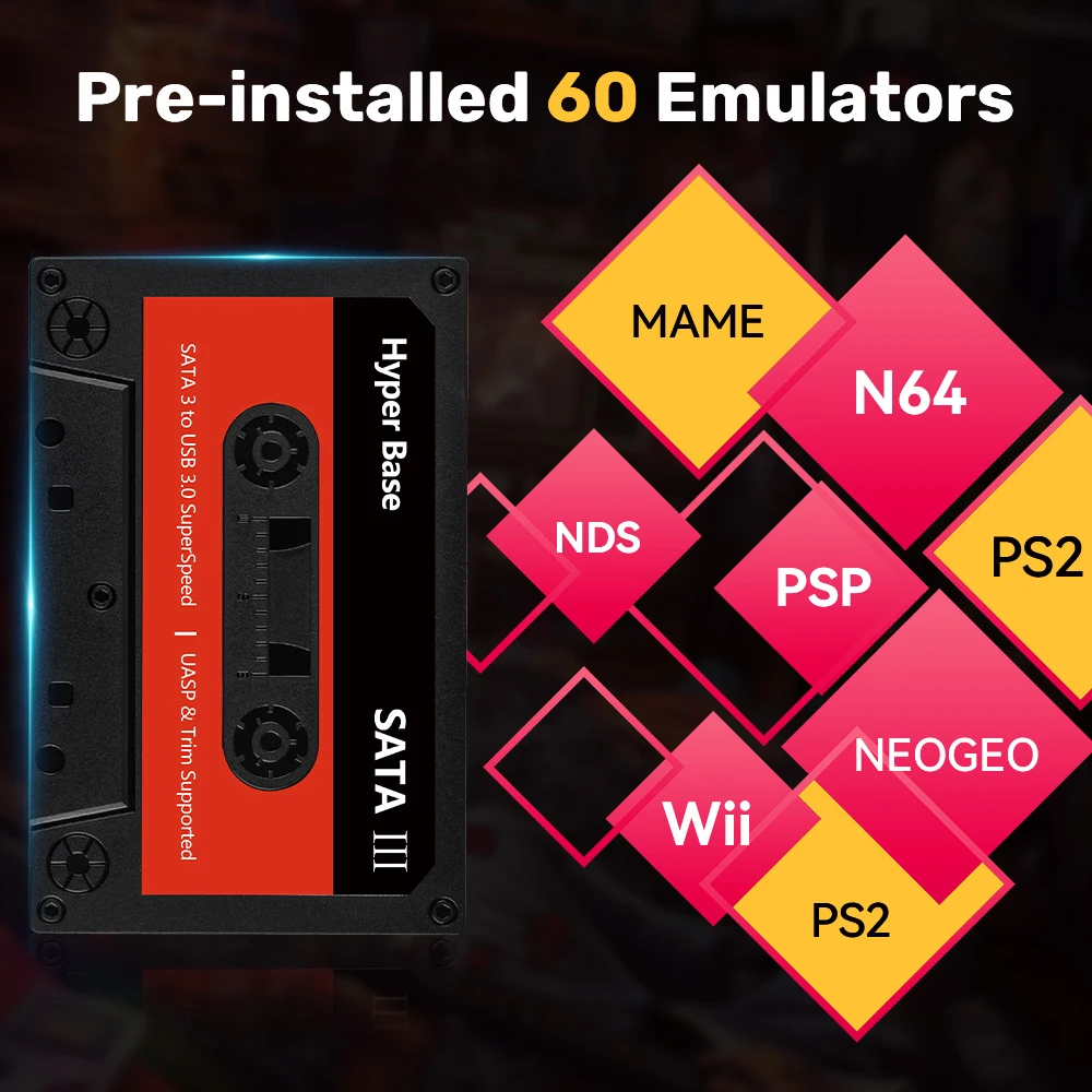 Игровой Жесткий Диск Batocera С Предварительной Загрузкой 48000+ Игр Для