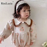 rinilucia cute baby clothing autumn new fashion infant toddler girls clothes cotton floral print long sleeve romper jumpsuit