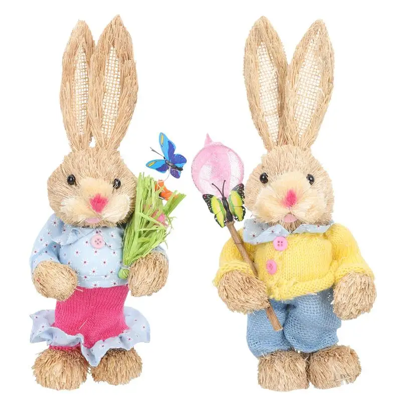 

2 шт., плетеные соломенные украшения для сада