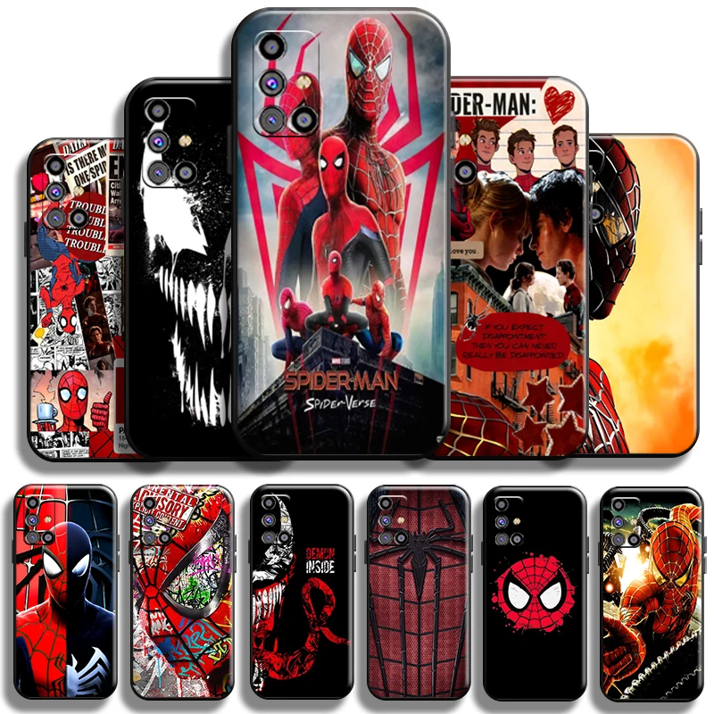 

Spiderman Venom Phone Case For Samsung Galaxy M31 M31S Carcasa TPU Cases Full Protection Back Funda Shell Liquid Silicon