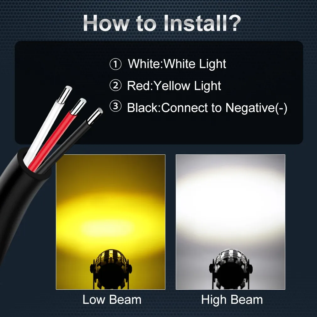 

1pc LED Spot Light Offroad ATV LED Motorcycle Headlight Spot Lamp Yellow White