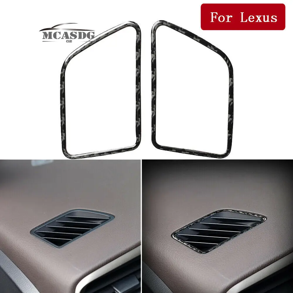 

Cabon Fiber Dashboard Demis Air Vent Frame Trim for Lexus RX350 450H 2016-19
