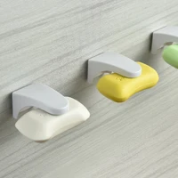 adsorption soap holder save space storage rack plastic fashion hanging soap dishes box bathroom supplies