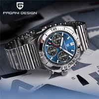 pagani design men fashion blue dial chronograph quartz watch men sport business watches stainless steel luxyry waterproof 100m