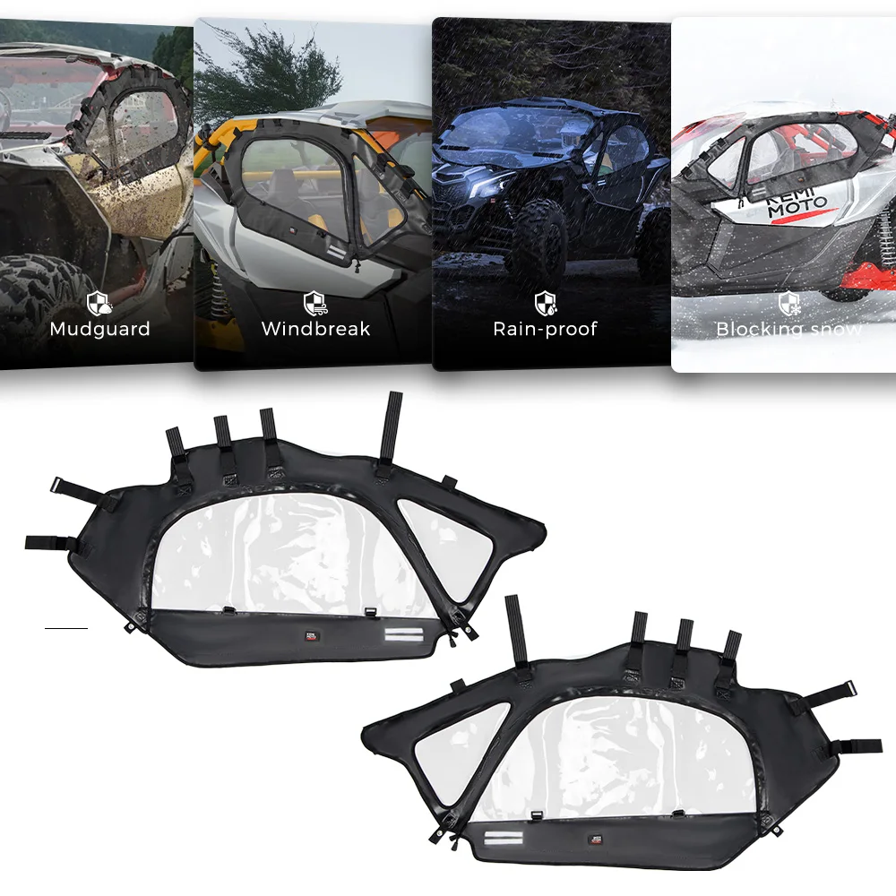 

UTV для Can-Am Maverick X3 R RR 900 HO 4x4 XRC XMR XRS DS RS Turbo DPS 2017-2025 Комплект 2-местных мягких верхних дверей