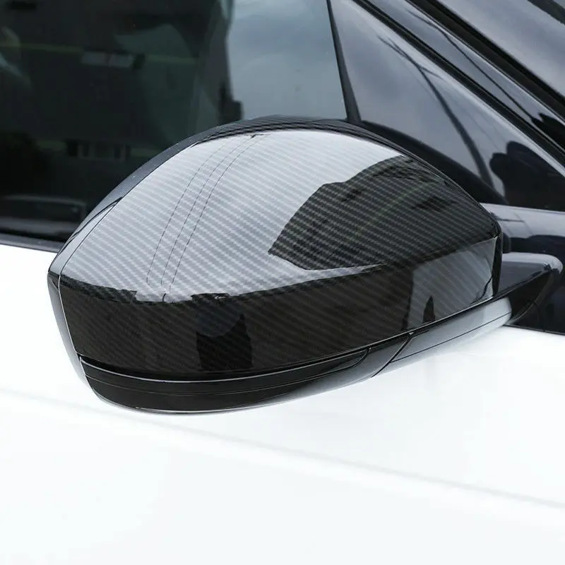 

For Jaguar E-Pace 2017 - 2021 Carbon Fiber Look Side Door Mirror Cover Trim 2pcs