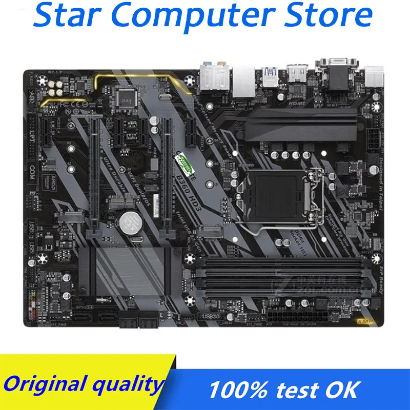 

For Gigabyte GA B360 HD3 B360 B360M LGA 1151 Motherboard DDR4 Computer USB3.0 SATA3 M.2 SSD Desktop Mainboard Used