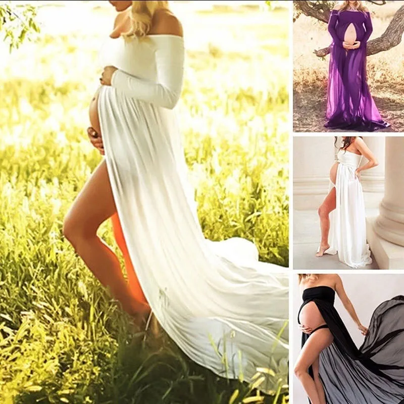 

Maternity Photography Props Maxi Maternity Gown Lace Maternity Dress Pregnant Women Fancy Shooting Photo Summer Pregnant Dress
