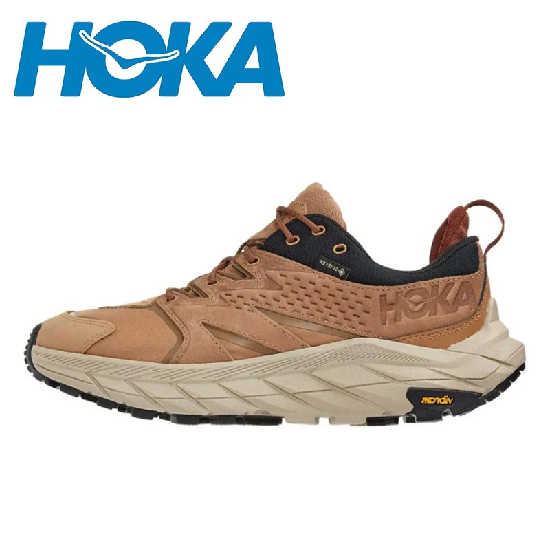 

New Original HOKA Anacapa Low Gore-Tex Hiking Boots Tiger Eye Tan Breathable Anti Slip Men Women Outdoor Sport Running Sneakers