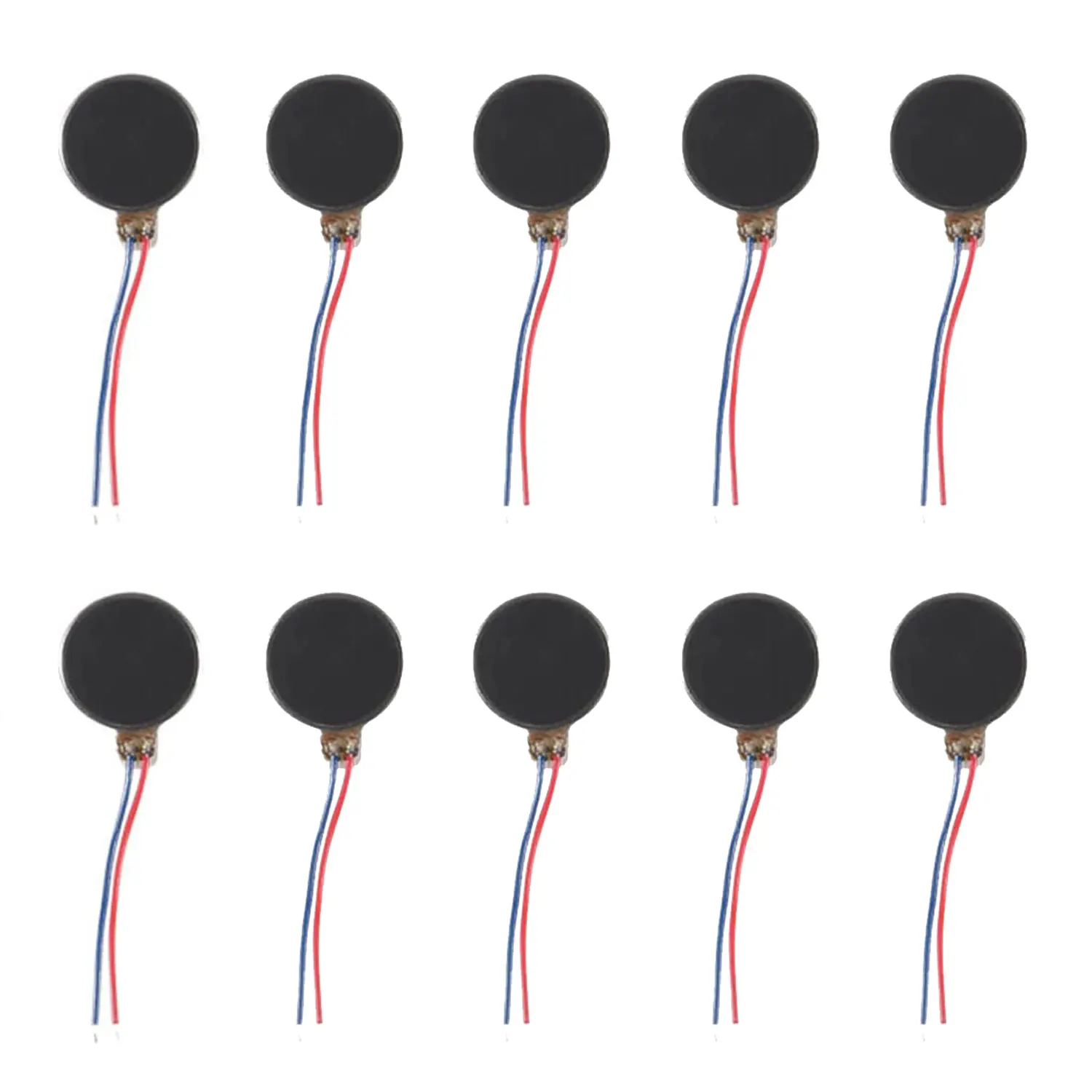

10pcs 10mmx3mm Mini Vibration Motors DC 3V 12000RPM Self Adhesive Flat Coin-Button Motors for Mobile Cell Phone Pager Tablet