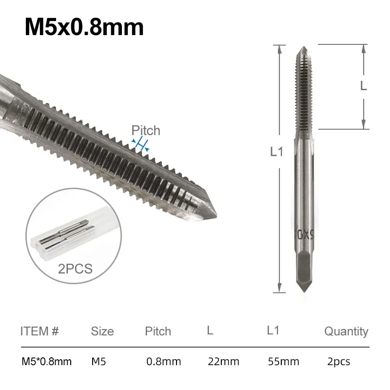 

Набор резьбовых метчиков XCAN M3-M16