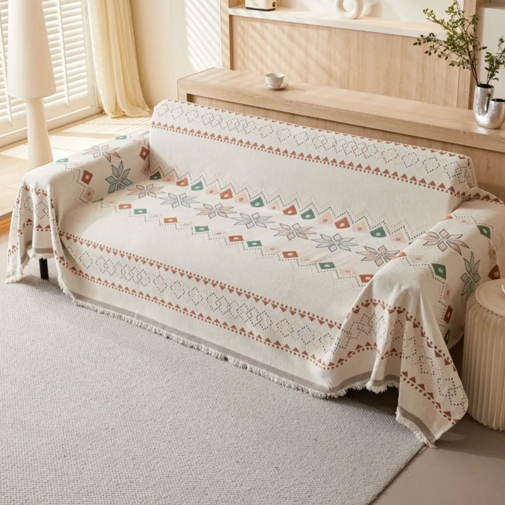 Чехол для дивана домашнее синельное богемное покрывало всесезонное кемпинга и