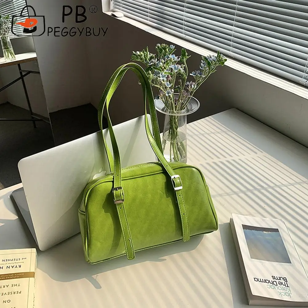 

Корейские женские сумки на плечо из искусственной кожи, Женские однотонные винтажные сумки-тоуты, сумочки для дам, деловые сумки для покупо...