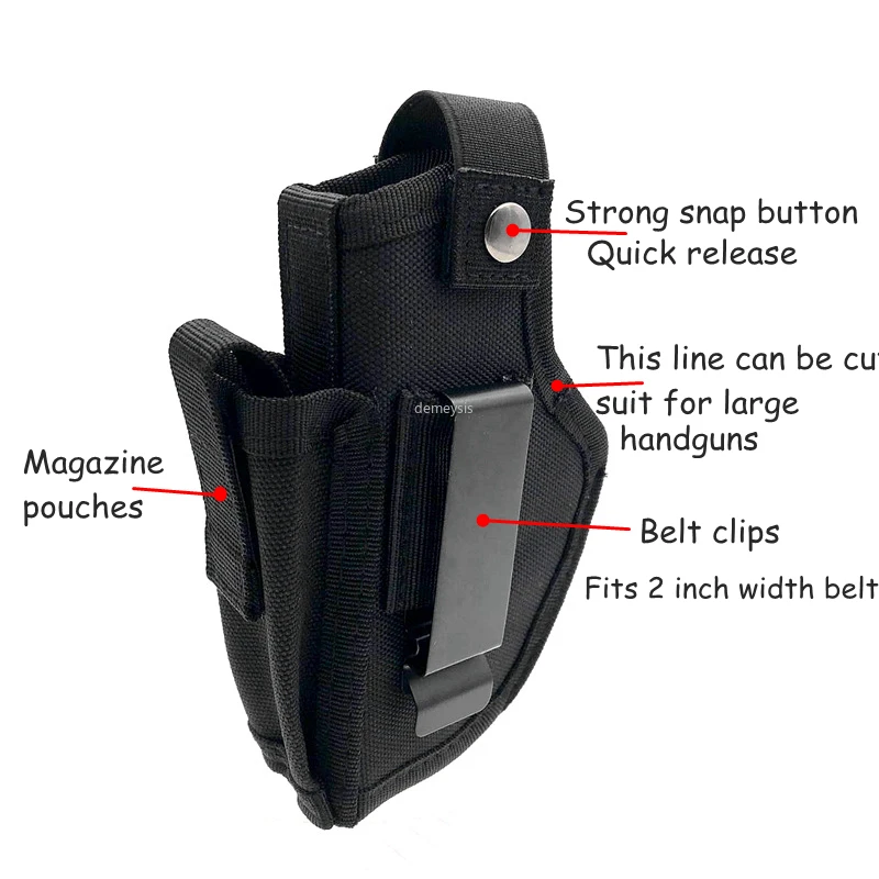 Правая или левая кобура для скрытого ношения пистолета Glock 19 17 26 27 43, S&amp;W M&amp;P Shield 9/40, 1911 Taurus PT111 G2, Sig Sauer Ruger.