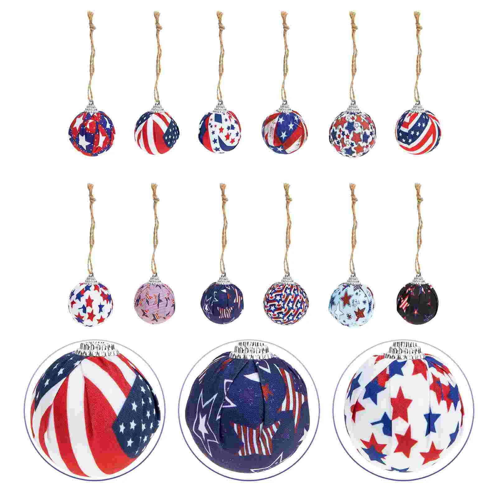 

Ball Hanging Day Ornament Patriotic Ornaments July 4Th Of Party Memorial Balls Foam American Decoration Flag Independence
