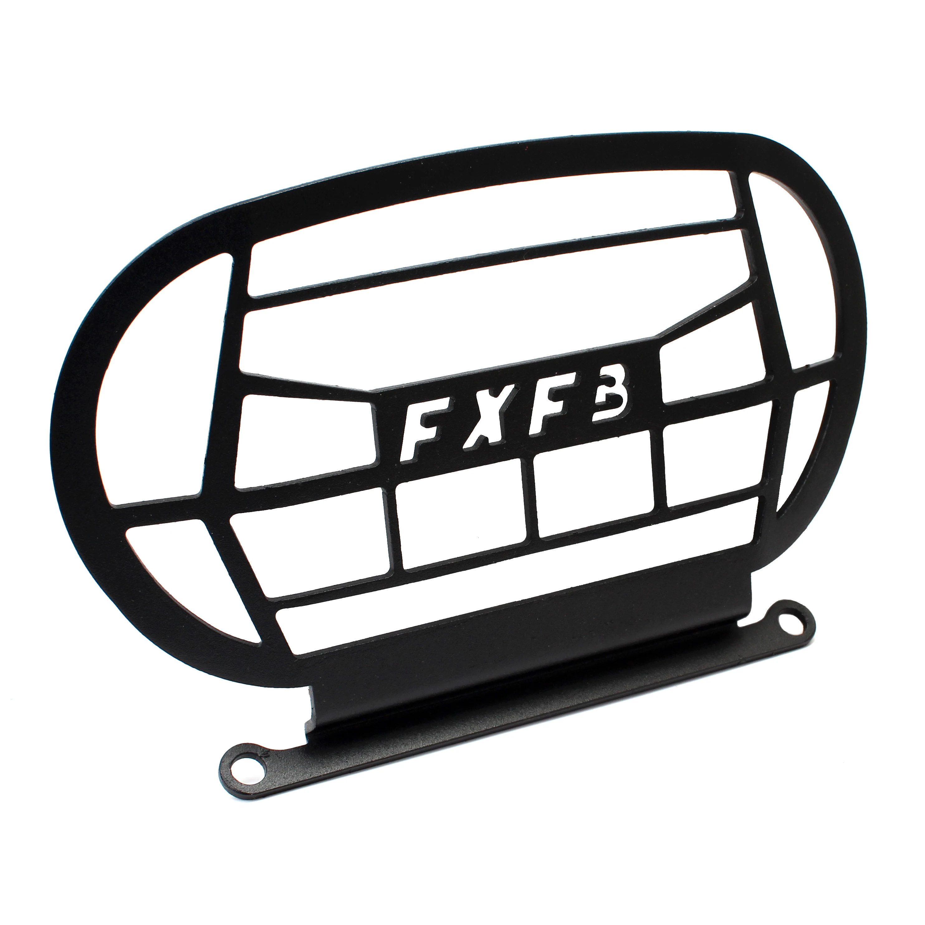 1X Black Headlight Grill Cover For Harley Softail M8 Fat Bob FXFB 18-22 Retro Protector Vintage Light Lamp |