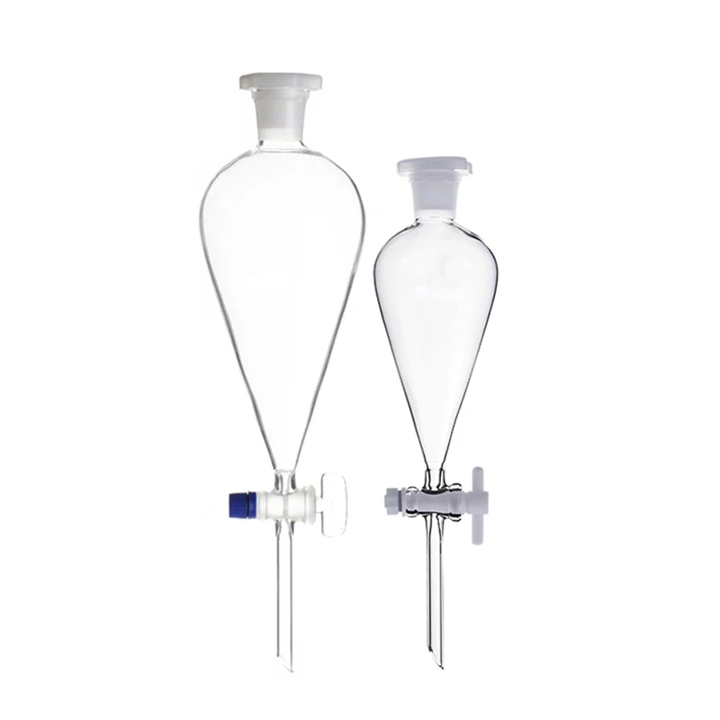 

Lab 1000ml Amber Glass Pear Shaped Separatory Funnel