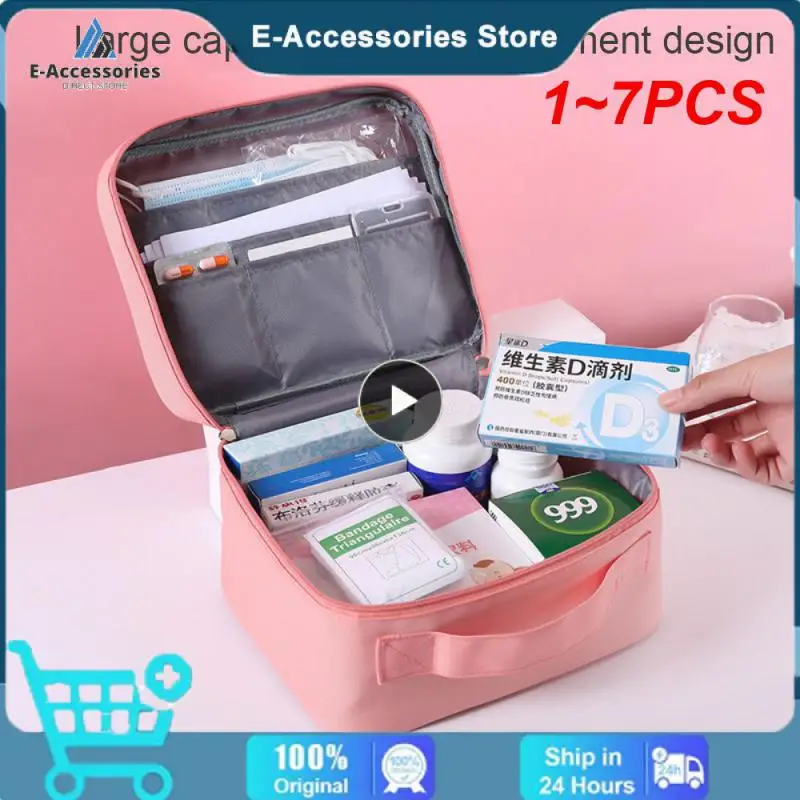

1~7PCS Mini Portable Medicine Storage Bag Empty Travel First Aid Kit Medicine Bags Organizer Outdoor Emergency Survival Bag Pill