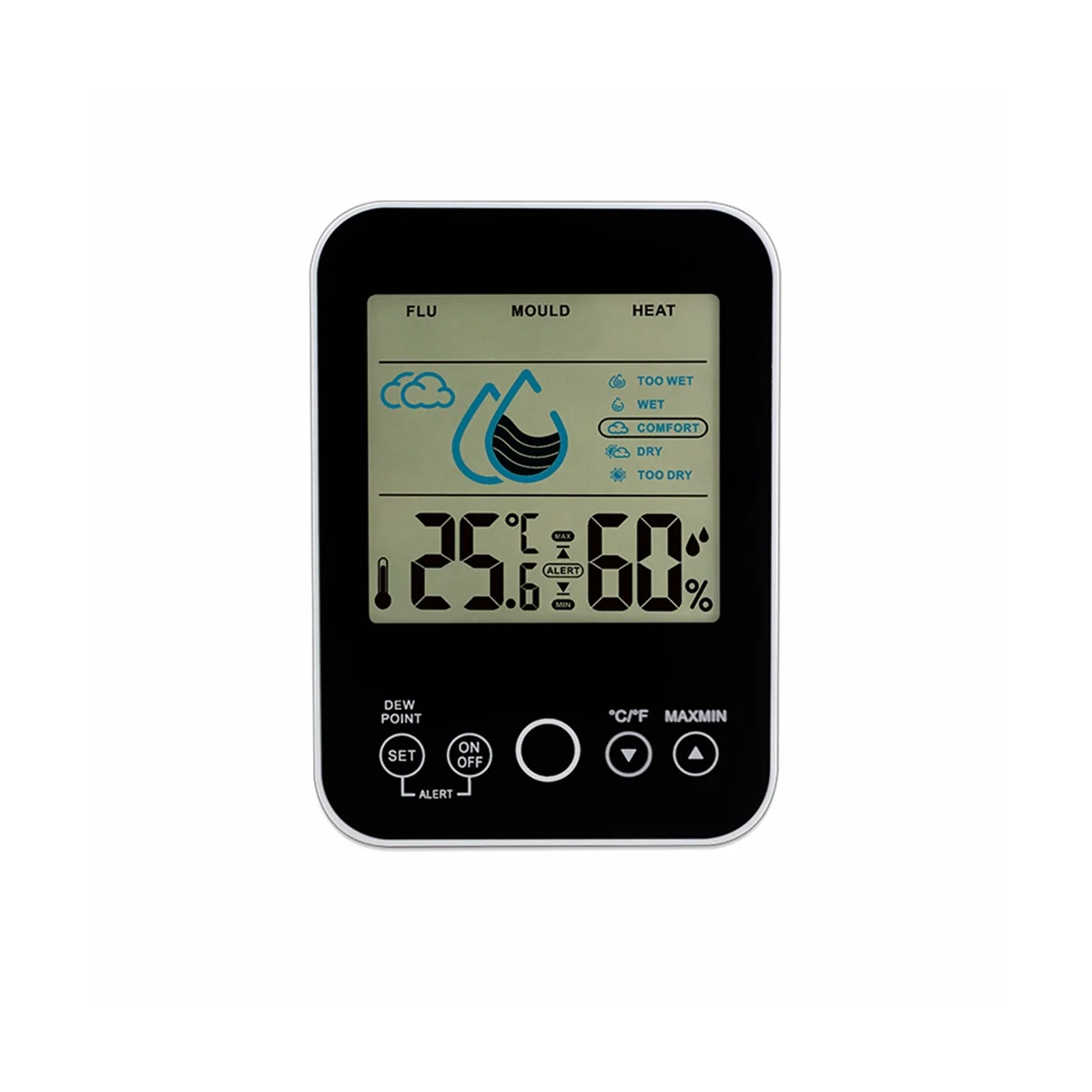 

LCD Digital Thermometer Hygrometer Indoor Temperature Sensor Healthy Care Monitor Humidity Meter Black