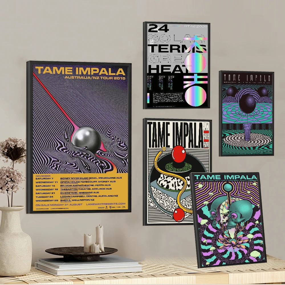 Tame Impala Аниме Постер Наклейка-настенное Искусство Ремесло Декор Современный