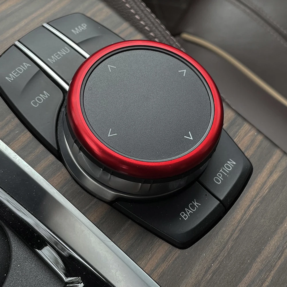 Красное алюминиевое автомобильное кольцо центральная консоль IDrive