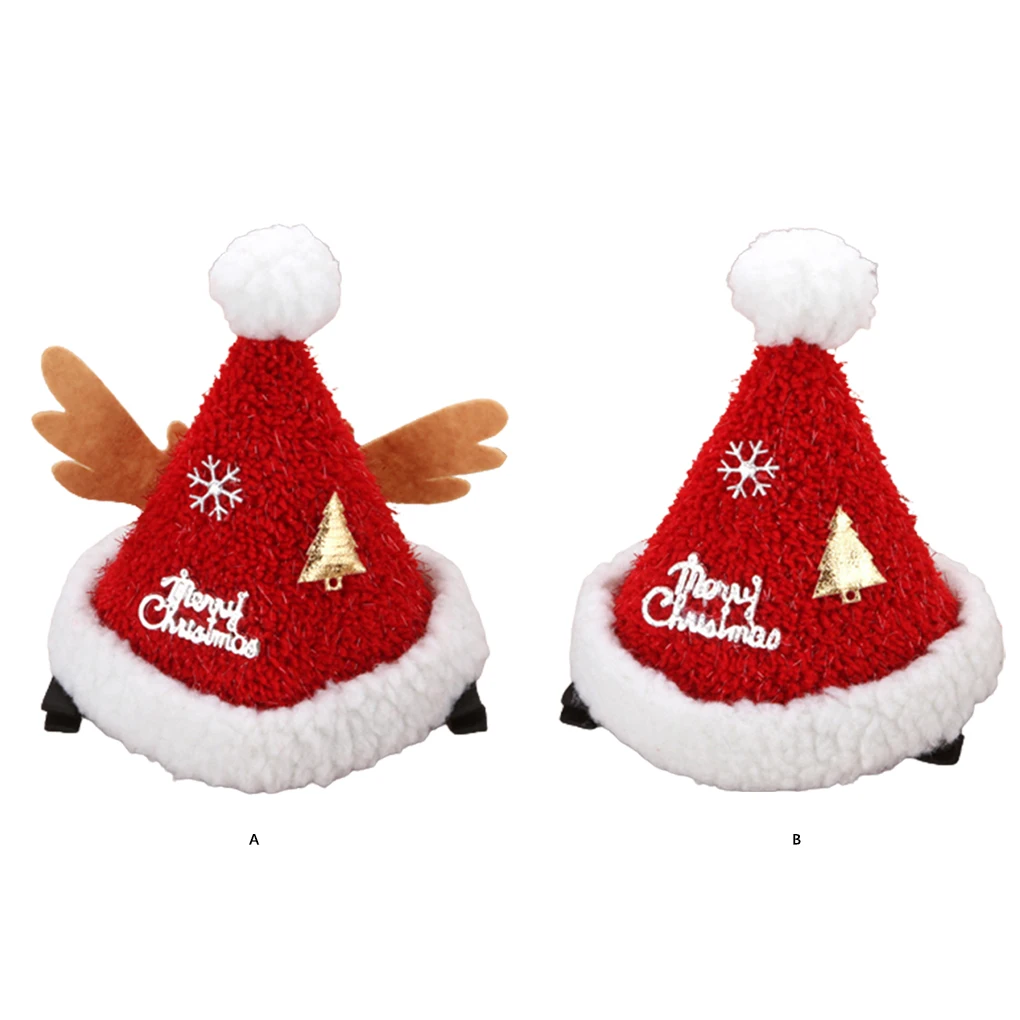 

Christmas Hair Clip Plush Xmas Hat Anti-slide Duck Hairpin Decoration Styling Accessories Headwear Navidad Party Gifts