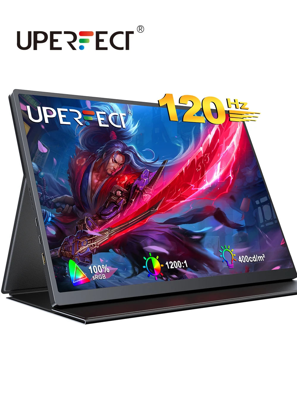 

UPERFECT Uplays J03 16" 2.5K 120Hz Portable Monitor Gaming Display 2560*1600 100%sRGB USB C HDMI For Switch PS5 Smartphone PC