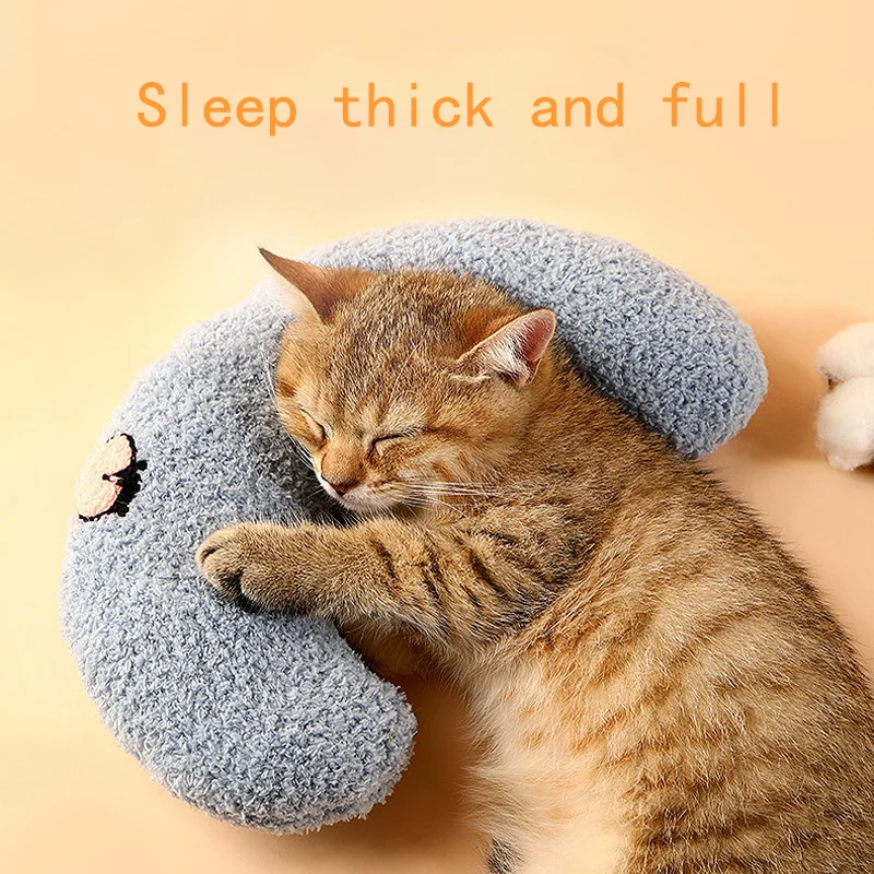 

Little Pillow for Cats Fashion Neck Protector Deep Sleep Puppy U-Shaped Pillow Cat Pillow Kitten Headrest Dog Sleeping Pillow