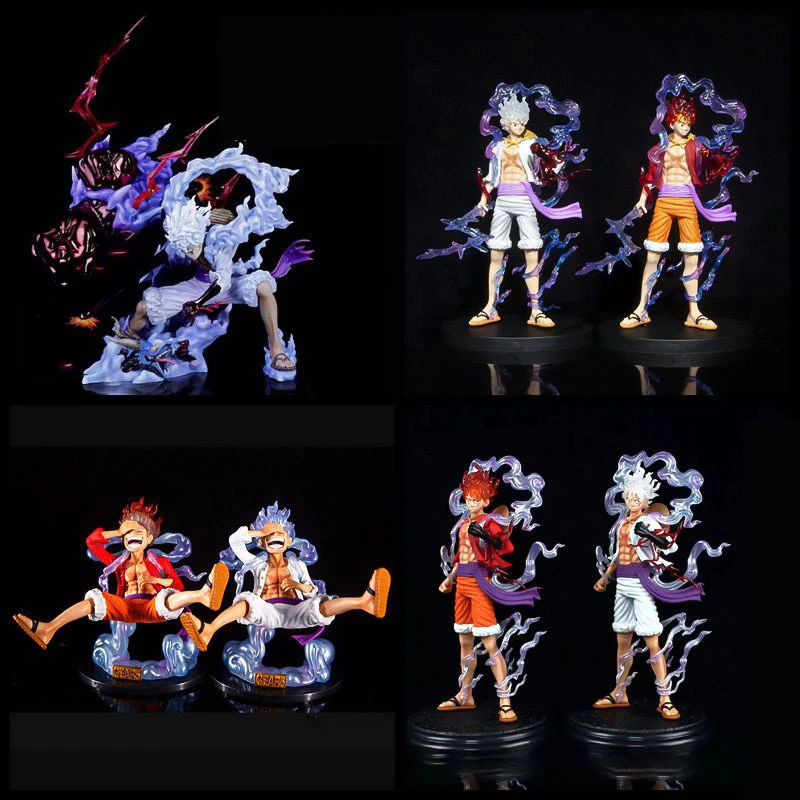 

New Pirate King Anime Gk Nika Fruit Awakening Fifth Gear Sun God Luffy Battle One Piece Action Figures Room Ornaments Model Toys