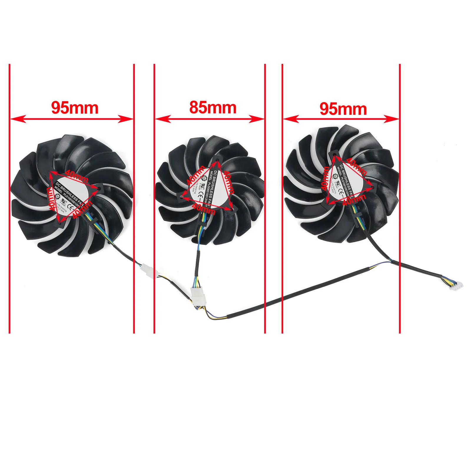 Вентилятор охлаждения PLD10010B12HH 95 мм 85 PLD09210B12HH 4 контакта GTX1080Ti для MSI GEFORCE GTX 1080 Ti Gaming X
