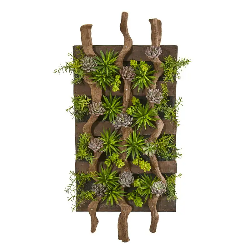 

x 19in. Mixed Succulent Plastic Artificial Plant, Green
