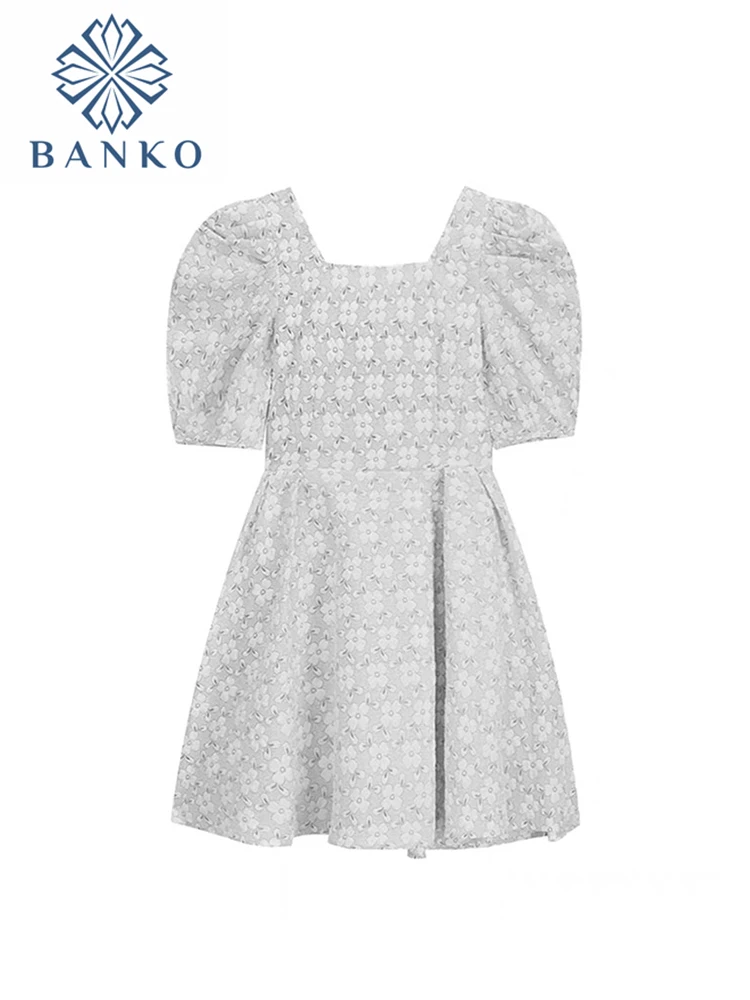 

Y2K Retro Bow Dress Mini Women Fashion Aesthetic Beach Party Sexy Backless Frocks Ladies Elegant Square Collar Vestidos Outfits