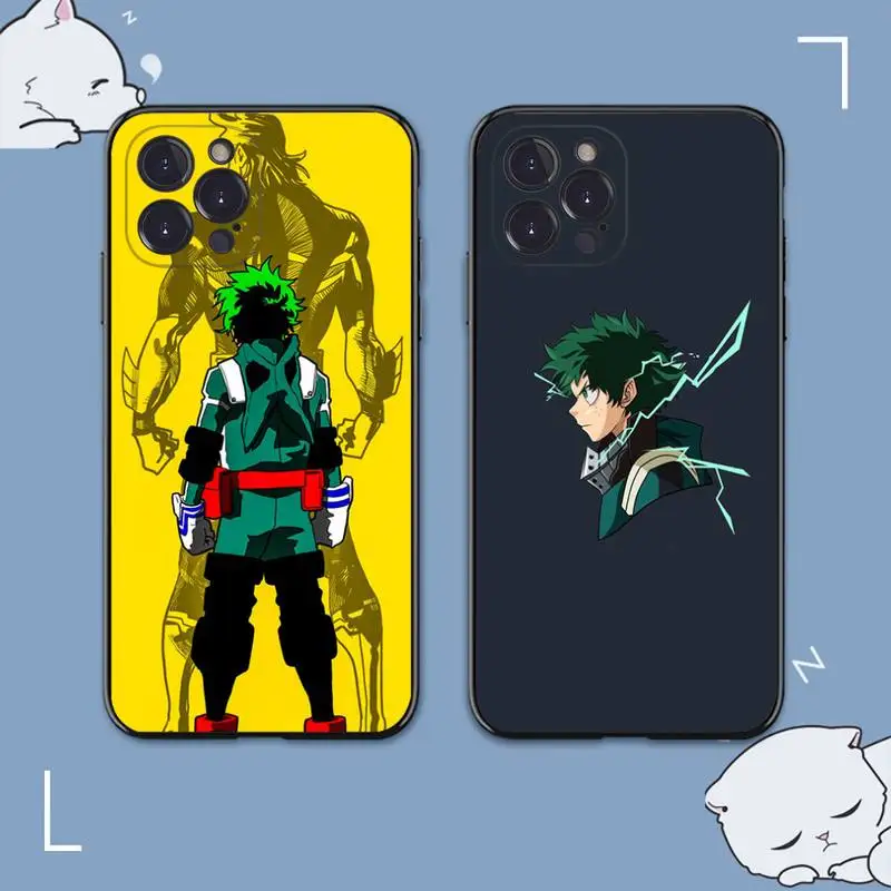 

My Hero Academia Phone Case For iPhone 8 7 6 6S Plus X SE 2020 XR XS 14 11 12 13 Mini Pro Max Mobile Case