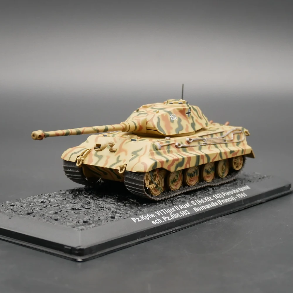 

Diecast Ixo 1:72 Scale Pz.Kpfw VI Tiger II Ausf.B World War II German Tiger Heavy Tank Militarized Combat Tracked Tank Model
