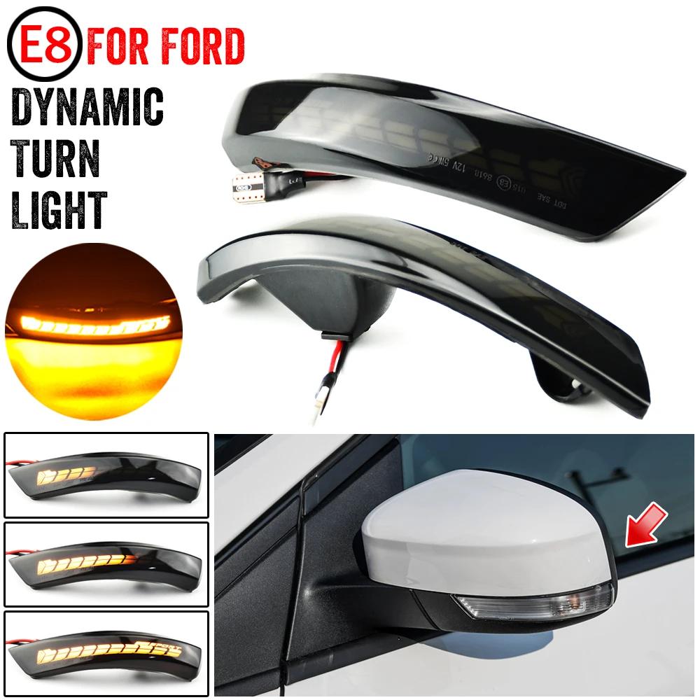 

Dynamic Blinker For Ford Focus Mk4 Ab Bj 2019 -2020 Flowing LED Turn Signal Light Side Lamp 1 Pair