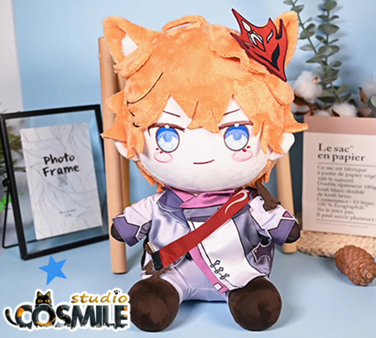 

Available Genshin Impact Tartaglia 30cm Sitting Position Stuffed Plushie Plush Doll Body with Clothes Cosmile Sa MT