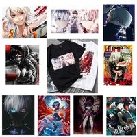 thermocollants t shirt jacket thermal stickers goth boy stickers japan anime tokyo ghoul heat transfer for clothing