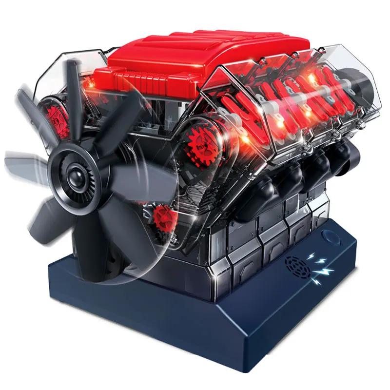 

New Simulation Engine Toy V8 Model Kits Puzzle Engines Toys Children Adult Toys High Tech Eight-Cylinder Car Engine Model Toy