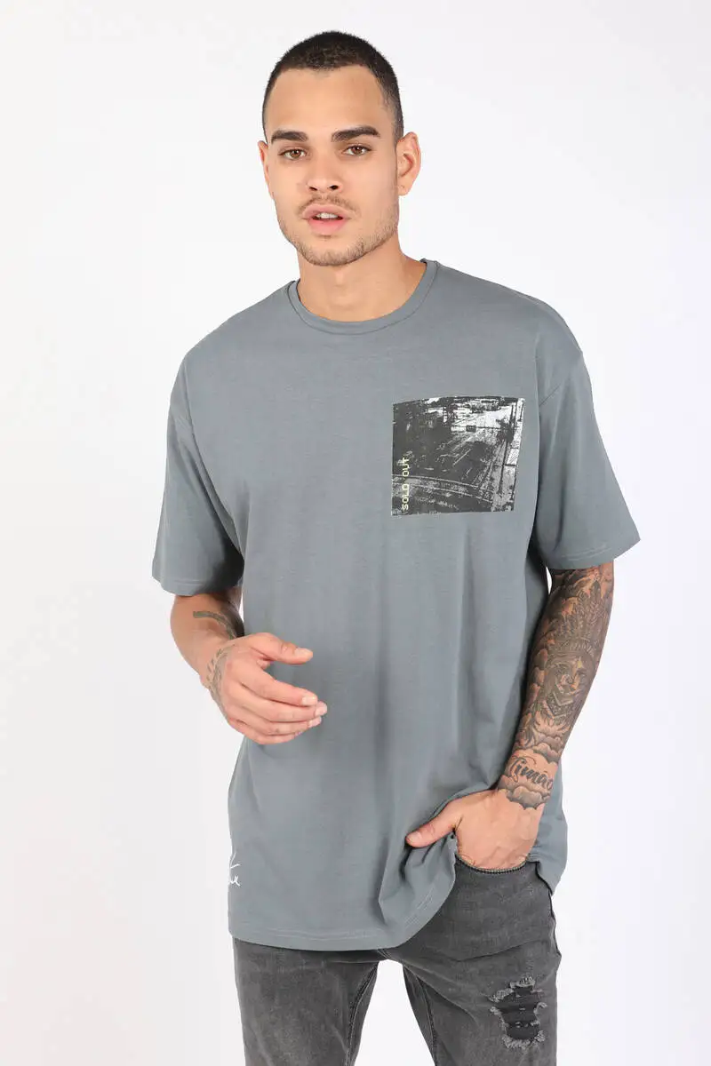 

Men Smoked Bicycle Neck T-shirt
