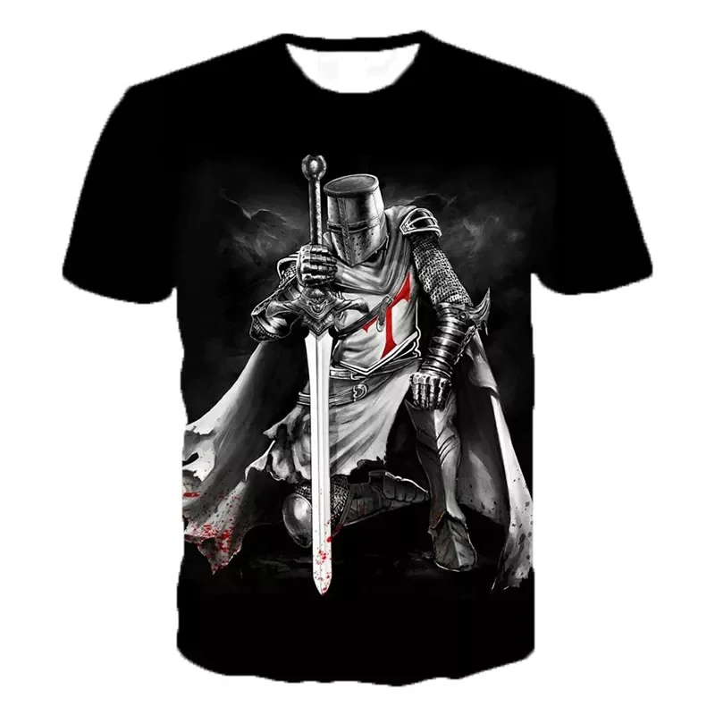 

Футболка Templar с 3D-принтом для мужчин и женщин, модная Повседневная рубашка с рисунком рыцарей и темпларов, уличная одежда в стиле хип-хоп, Хар...