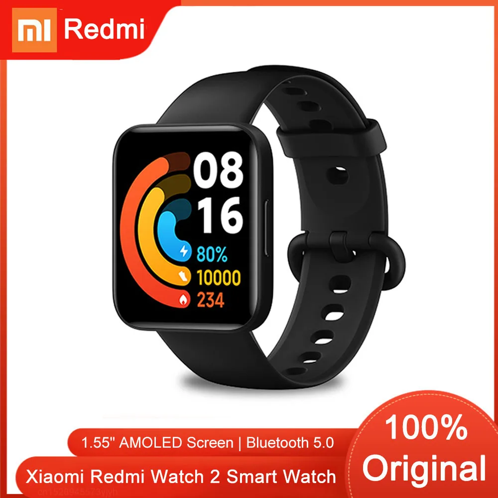

Смарт-часы Xiaomi Redmi Watch 2, Bluetooth 1,6, GPS, поддержка английского языка